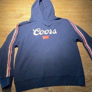 Brixton- Coors Banquet navy hoodie size L